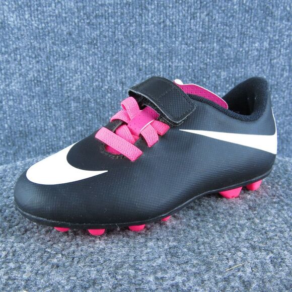 Nike‎ Girls Sneaker Size T 10 Medium Shoes Black Synthetic Hook & Loop - Picture 1 of 10